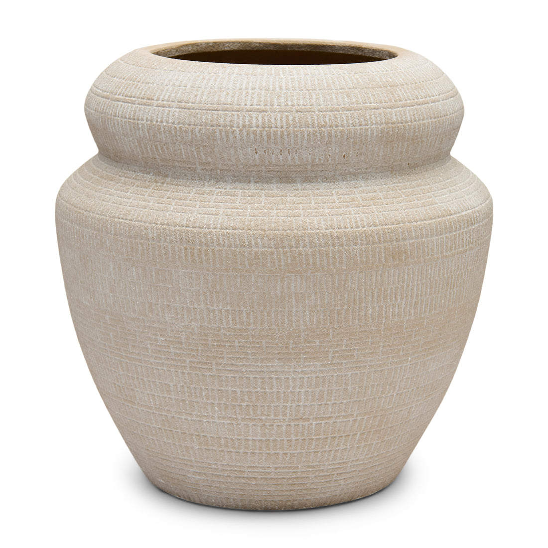 Riviera Maison Vaas Wit - Porlezza Bloemenvaas   - Keramiek, Steengoed