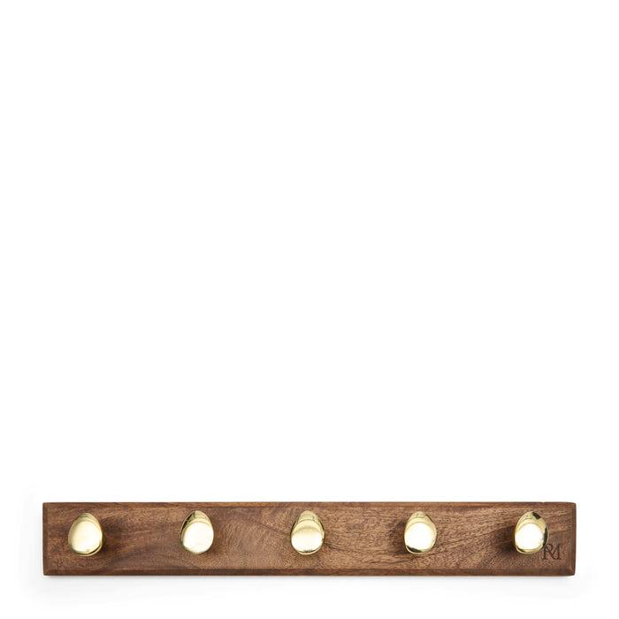 Riviera Maison Wandkapstok Bruin, Goud - Detroit Kapstok