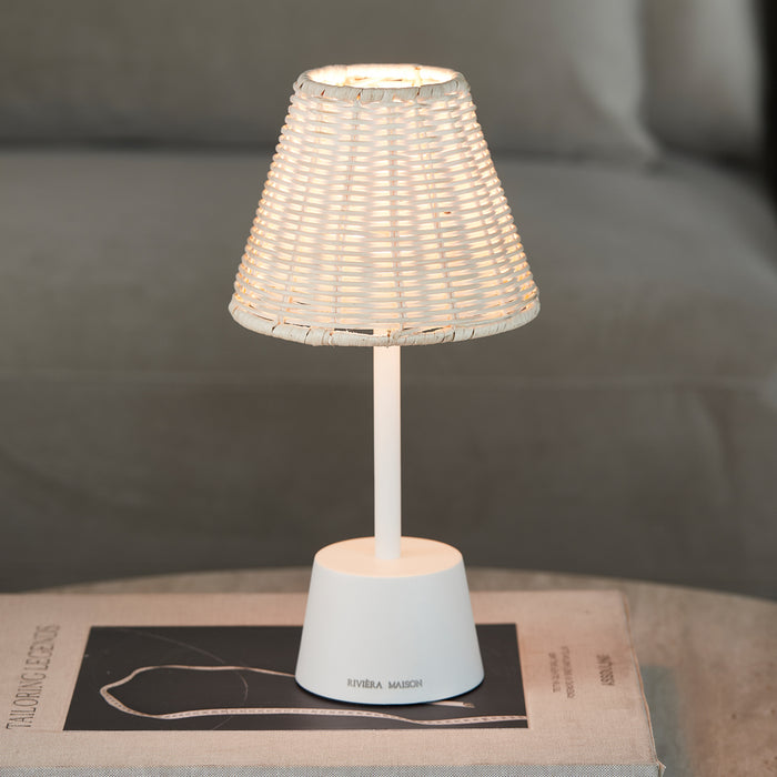 Riviera Maison Tafellamp draadloos Beige - Luminee Nachtlampje