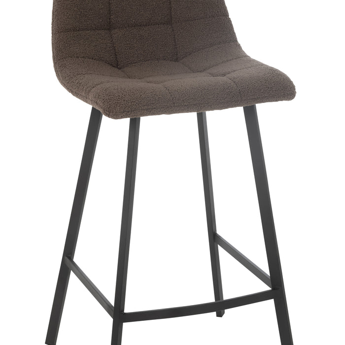 J-Line barstoel Kent - metaal|polyester - bruin