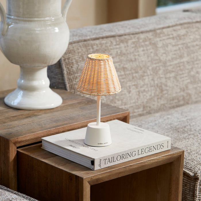 Riviera Maison Tafellamp draadloos Beige - Luminee Nachtlampje