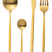 J-Line bestek - roestvrij staal - mat goud - box van 24 stuk