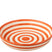 J-Line schaal Granada Stripes Low - keramiek - wit|oranje -