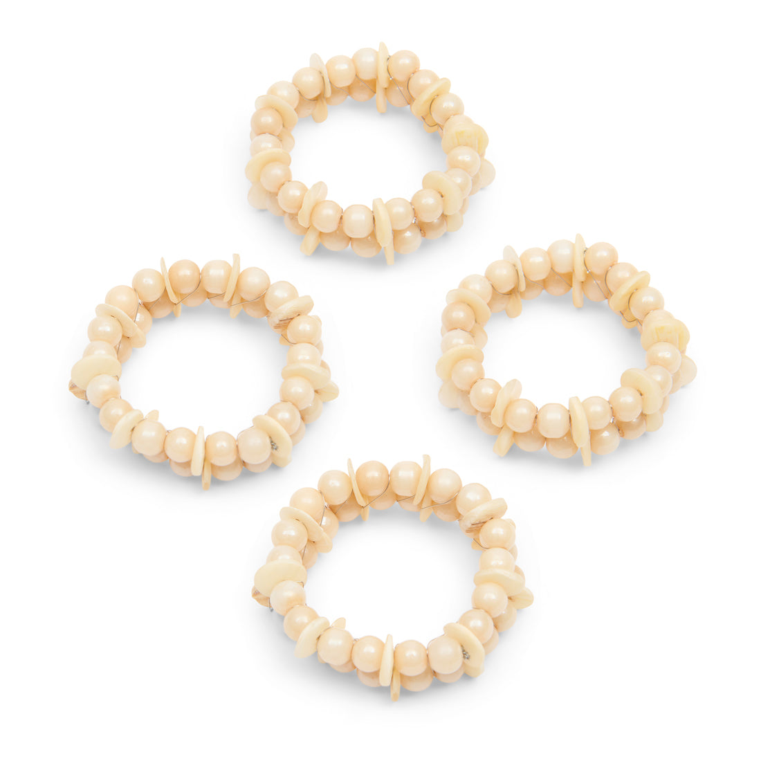 Riviera Maison Servetringen Wit - Pearl Muse Tafelring - Glazen kralen