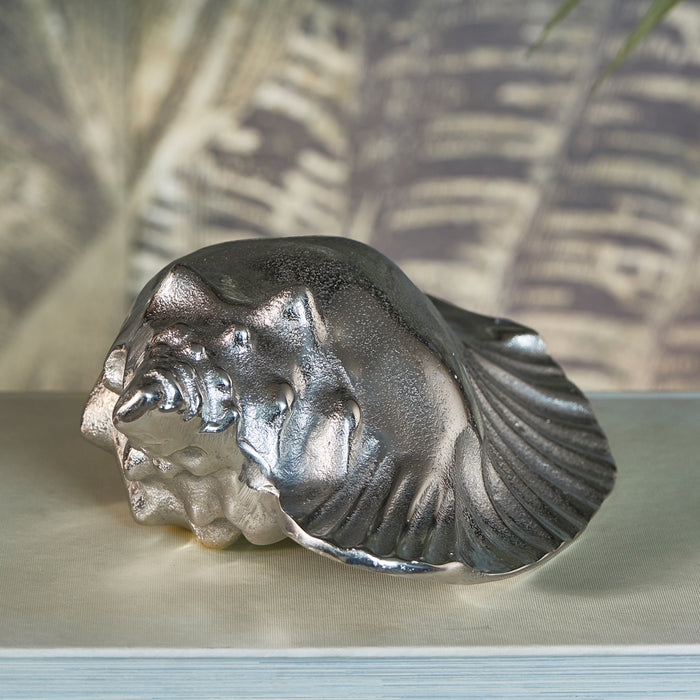 Riviera Maison Beeldje Zilver - Ocean Shell Sculpture   - Aluminium