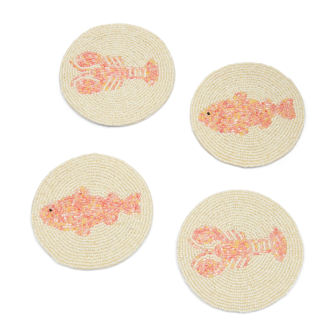 Riviera Maison Onderzetters glazen Rood - Sea Breeze Glasonderzetters