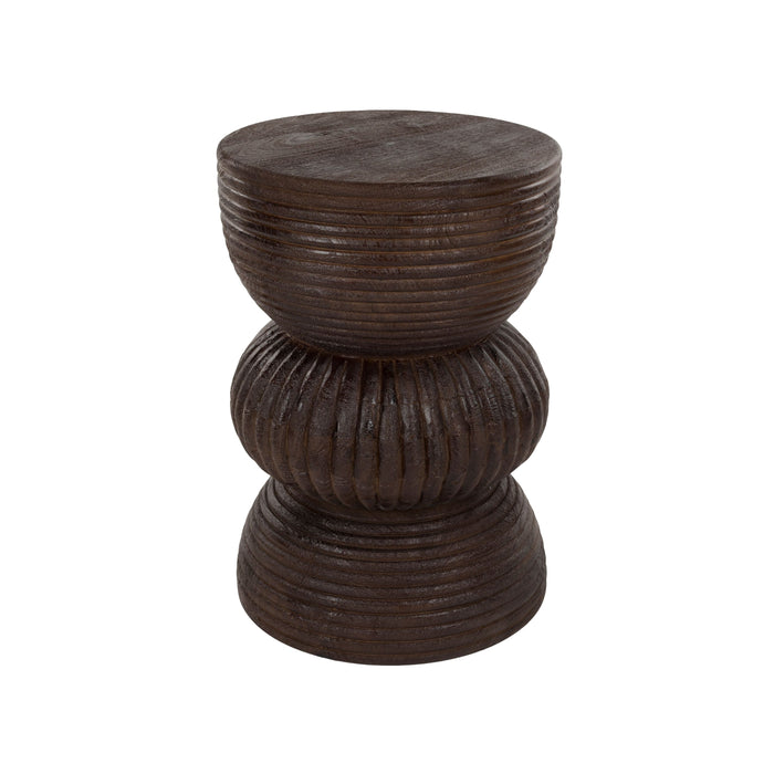 Housecraft Living Santo Bijzettafel Rond 30 cm Mangohout Bruin donker