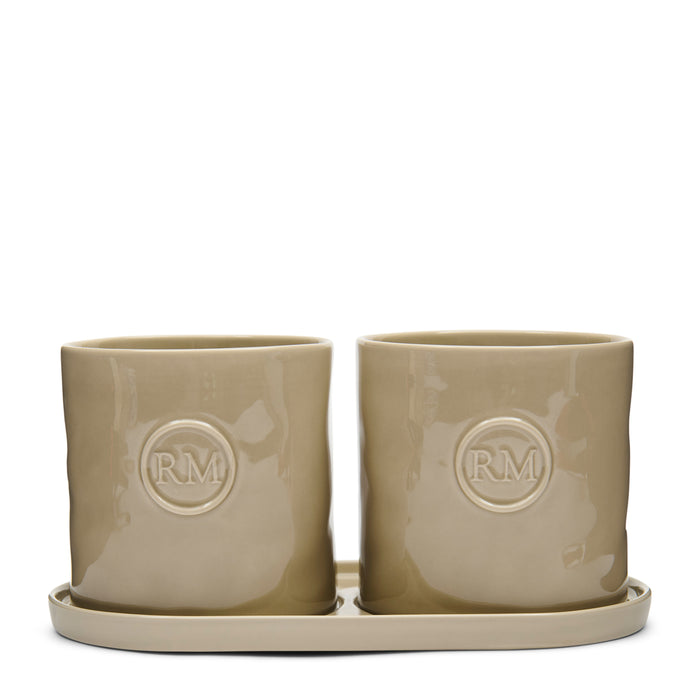 Riviera Maison Kruidenpotje Beige - Portofino Plantenpot keukenkruiden