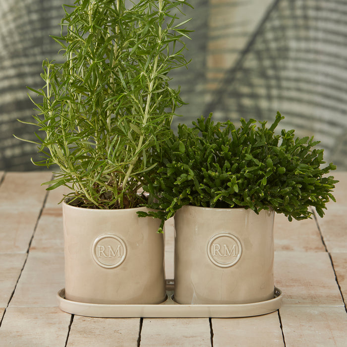 Riviera Maison Kruidenpotje Beige - Portofino Plantenpot keukenkruiden
