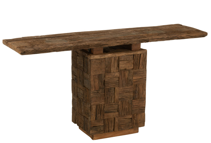 J-Line console Woody - hout - naturel