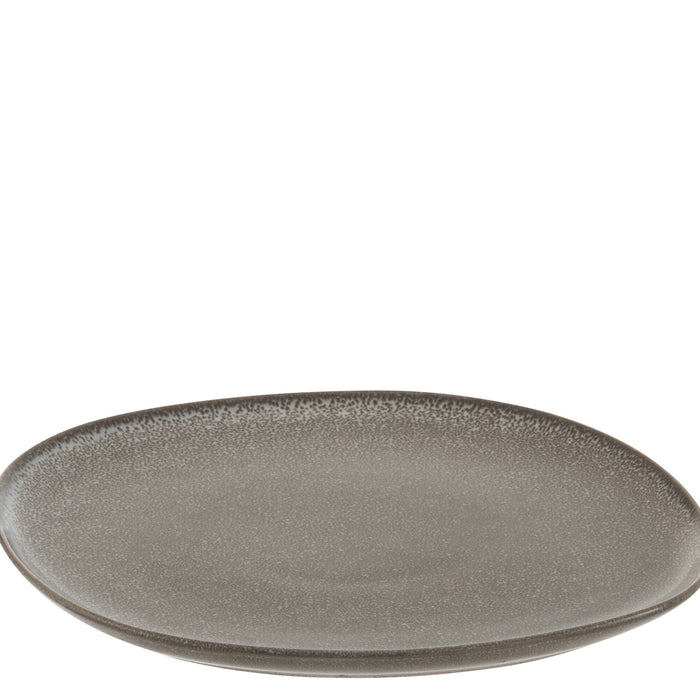 J-Line bord Louise - keramiek - bruin - medium - 6 stuks