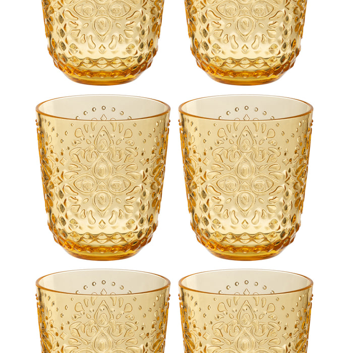 J-Line glas - kunststof - geel - doos van 6