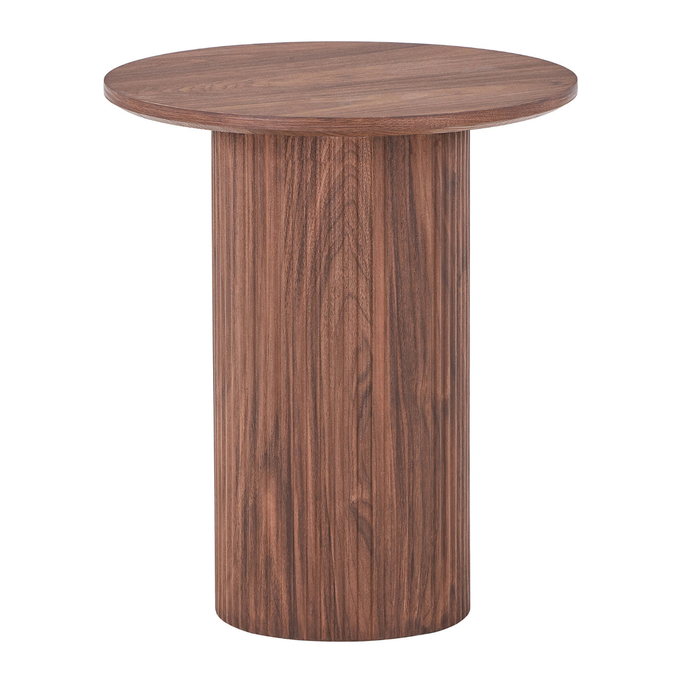 by fonQ Fiss Bijzettafel - Ø 40 cm - Walnoot