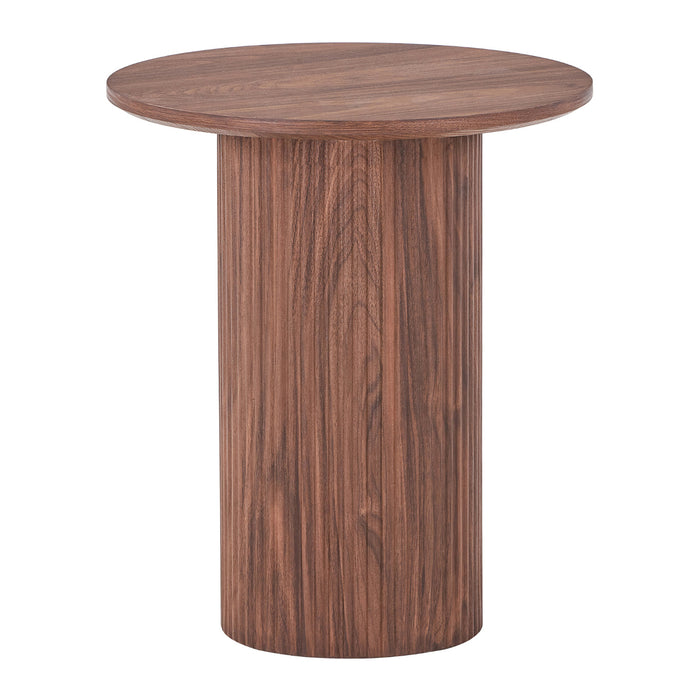 by fonQ Fiss Bijzettafel - Ø 40 cm - Walnoot