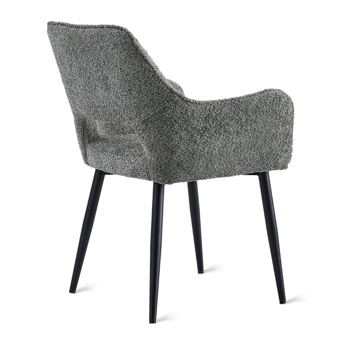 by fonQ Welle Eetkamerstoel - Bouclé - Antraciet