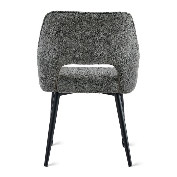 by fonQ Welle Eetkamerstoel - Bouclé - Antraciet