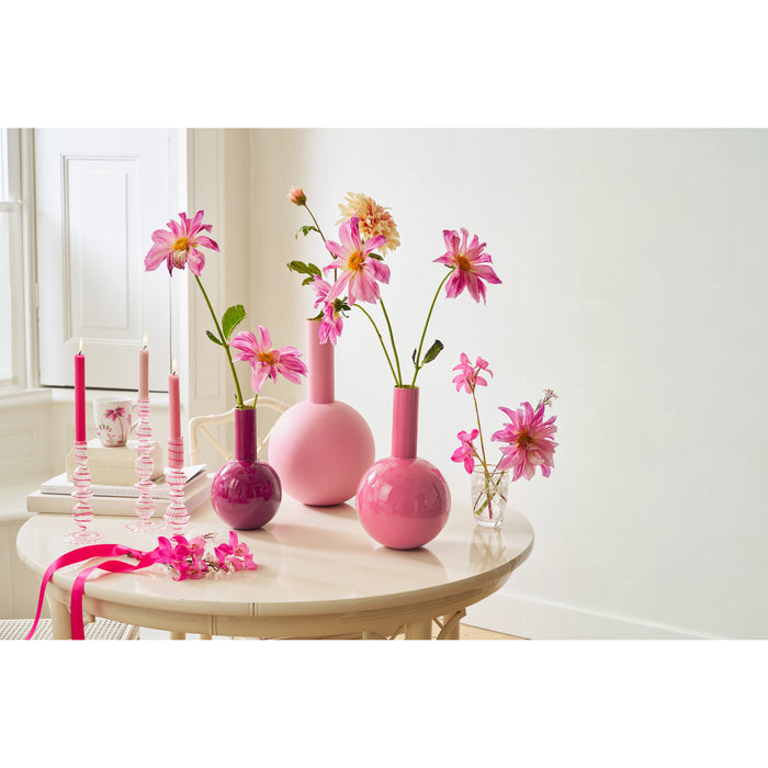 Pip Studio - Bloemenvaas - Donker Roze vaas - Metaal - 19x33cm