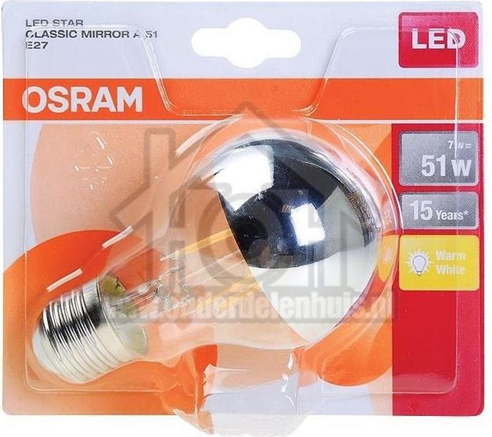 Osram Led standaard kopspiegel zilver E27 6.5W|60W 2700K 650L