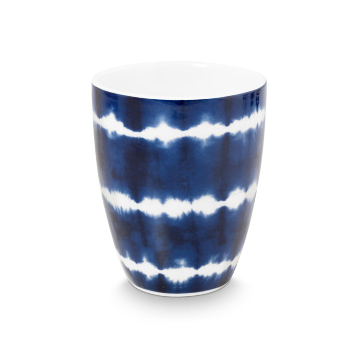 vtwonen - Mokken - Blauw, Wit - Porselein - 400ml - Set van 4