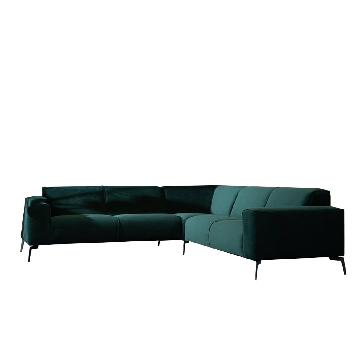 Bronx71 Velvet hoekbank Vegas groen links|rechts