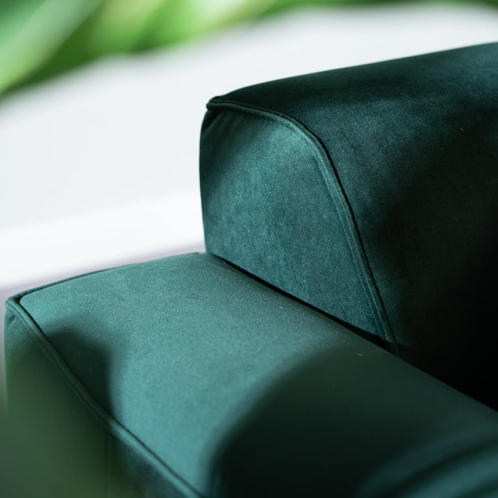 Bronx71 Velvet hoekbank Vegas groen links|rechts