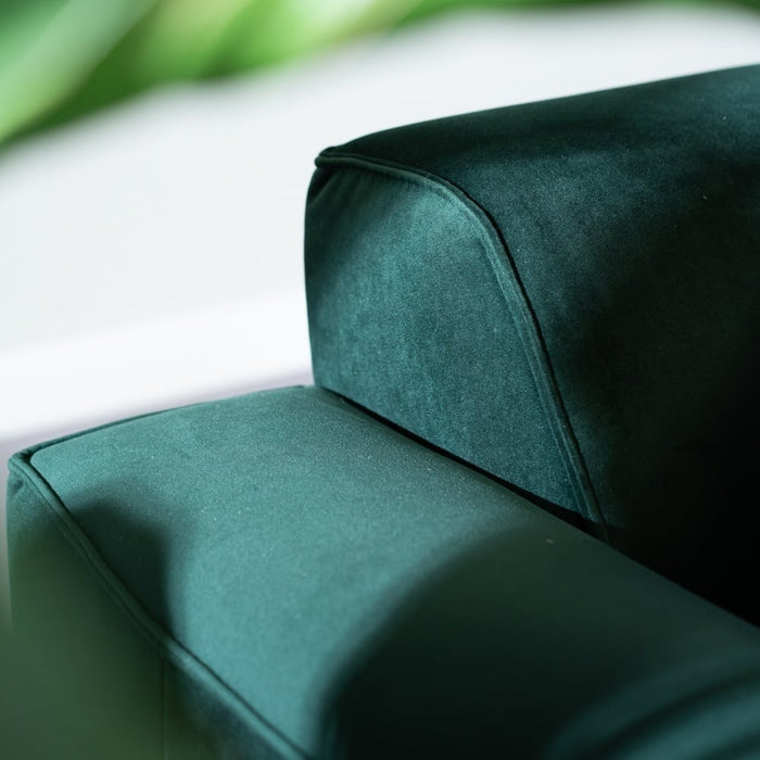 Bronx71 Velvet hoekbank Vegas groen links|rechts