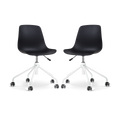 Nolon Nout-Pip Bureaustoelen Set van 2 - Zwart - Wit Onderstel