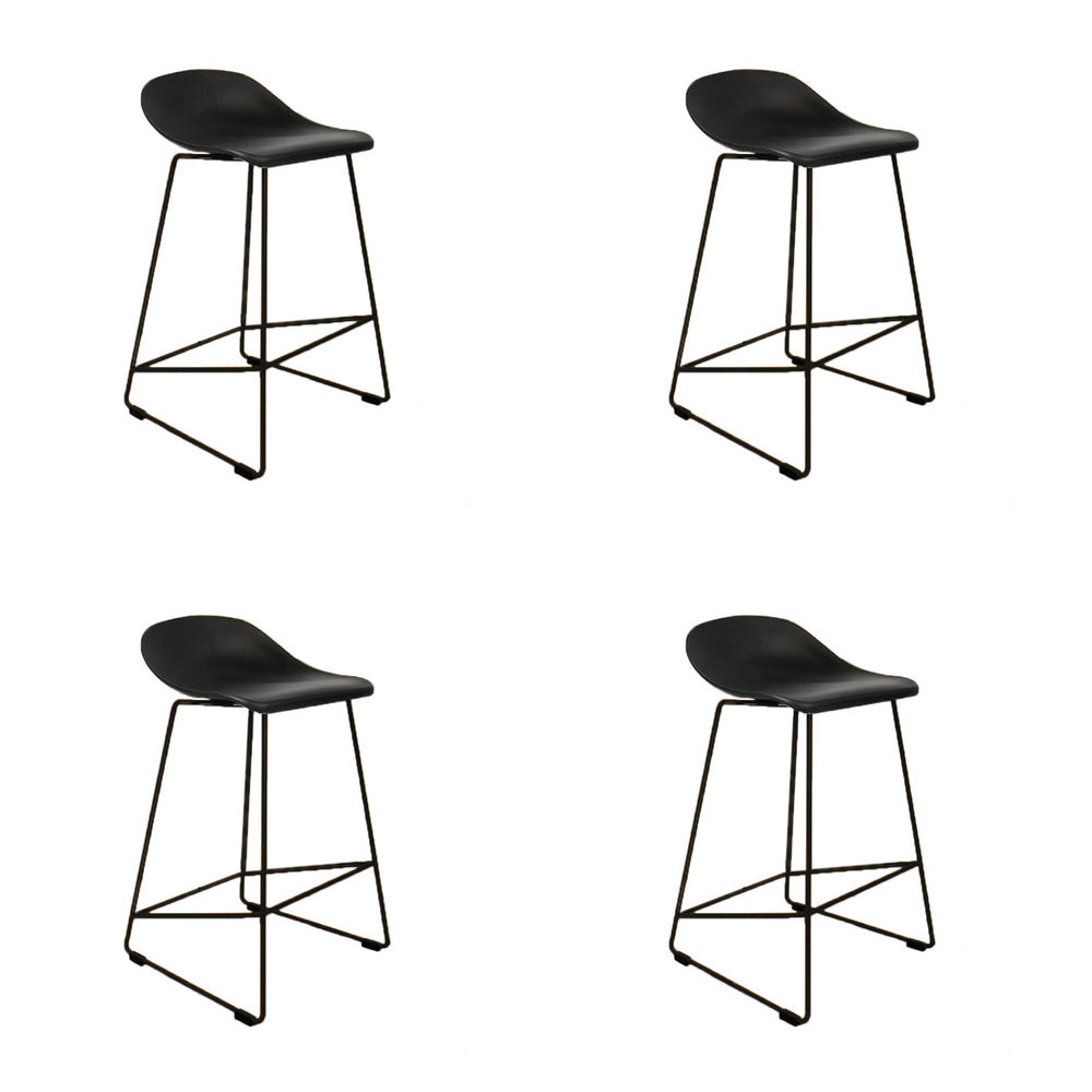 Livin24 Scandinavische Barkruk Ellen zwart 66cm - Barkrukken set van 4