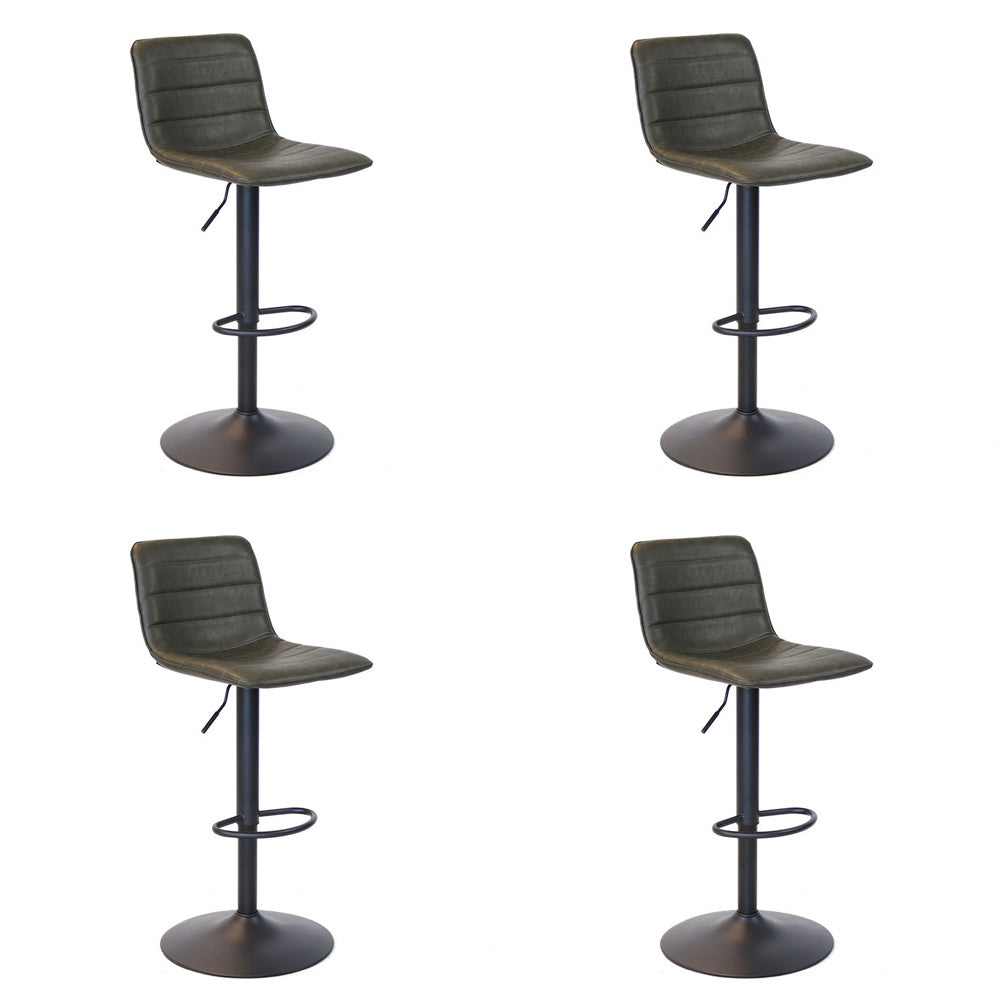 Bronx71 Industriële Barkruk Boston leer olijfgroen 60 - 76 cm -