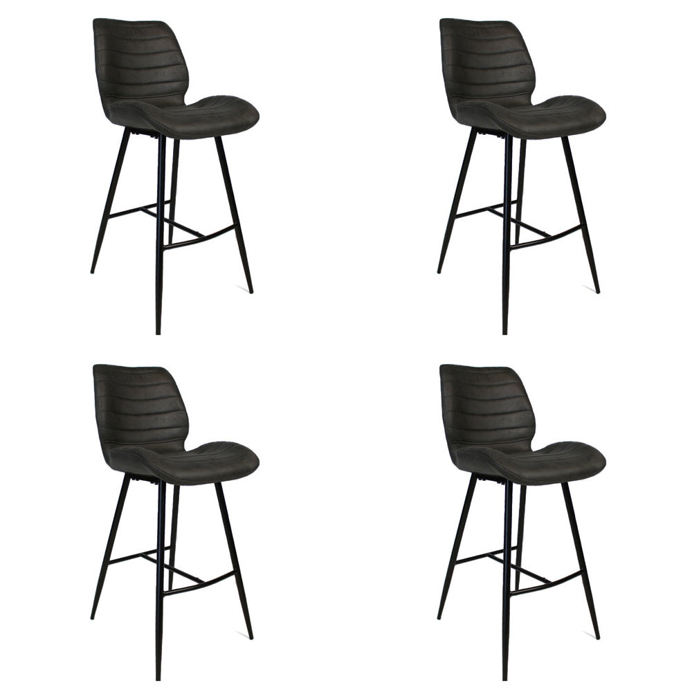 Bronx71 Industriële barkruk Morris antraciet 71 cm - Barkrukken set