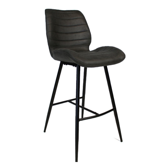 Bronx71 Industriële barkruk Morris antraciet 71 cm - Barkrukken set