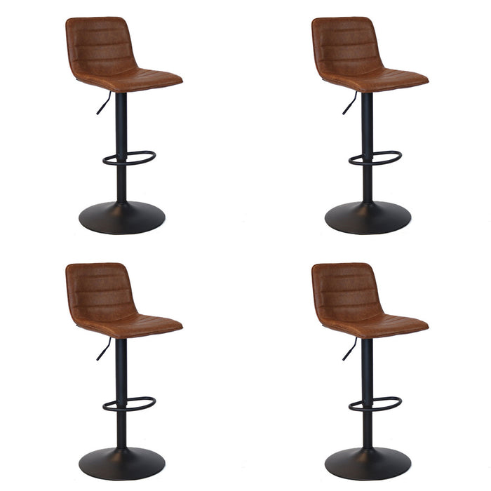 Bronx71 Industriële Barkruk Boston leer cognac 60 - 76 cm - draaibaar