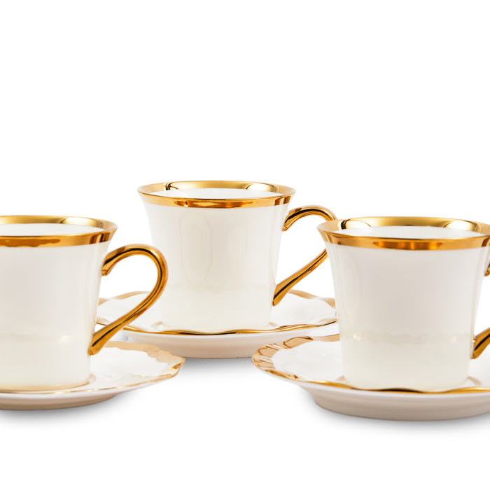 POLSPOTTEN Golden Finds Koffiekopjes - Set van 4
