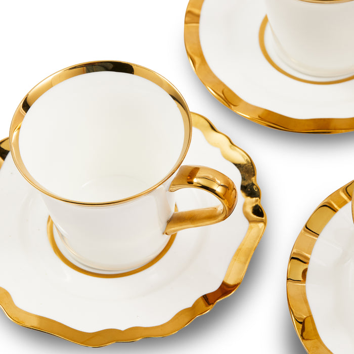 POLSPOTTEN Golden Finds Koffiekopjes - Set van 4