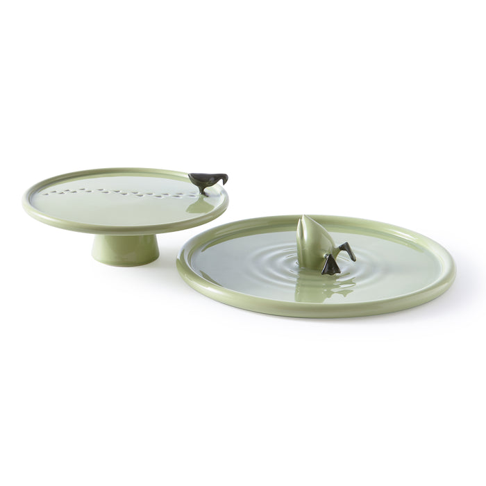 POLSPOTTEN Diving Duck Dienblad Ø 40 cm - Groen