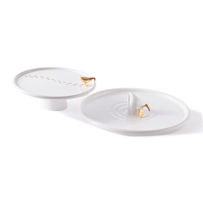 POLSPOTTEN Diving Duck Dienblad Ø 40 cm - Wit