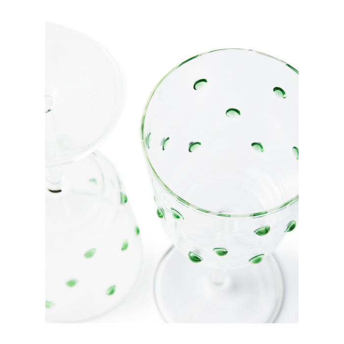 POLSPOTTEN Nob Wijnglazen 2 st. - Olijfgroen