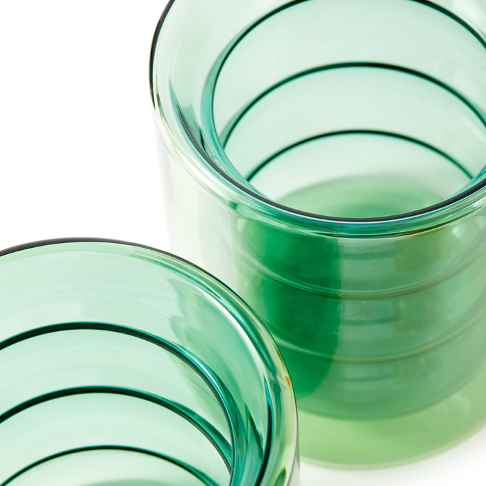 POLSPOTTEN Chubby Waterglazen 2 st. - Groen