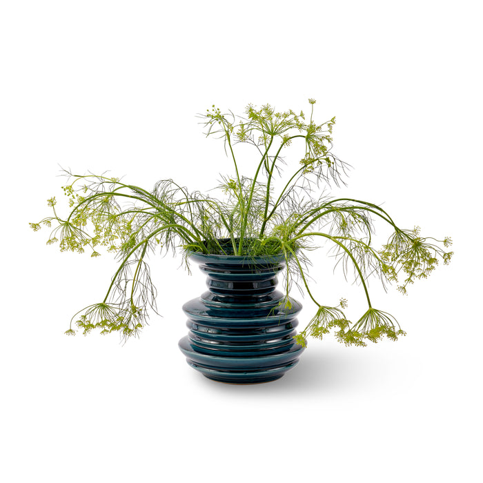 POLSPOTTEN Stacked Plates Vaas - Donkergroen