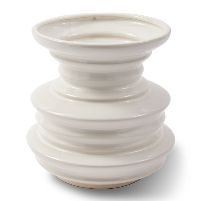 POLSPOTTEN Stacked Plates Vaas - Wit