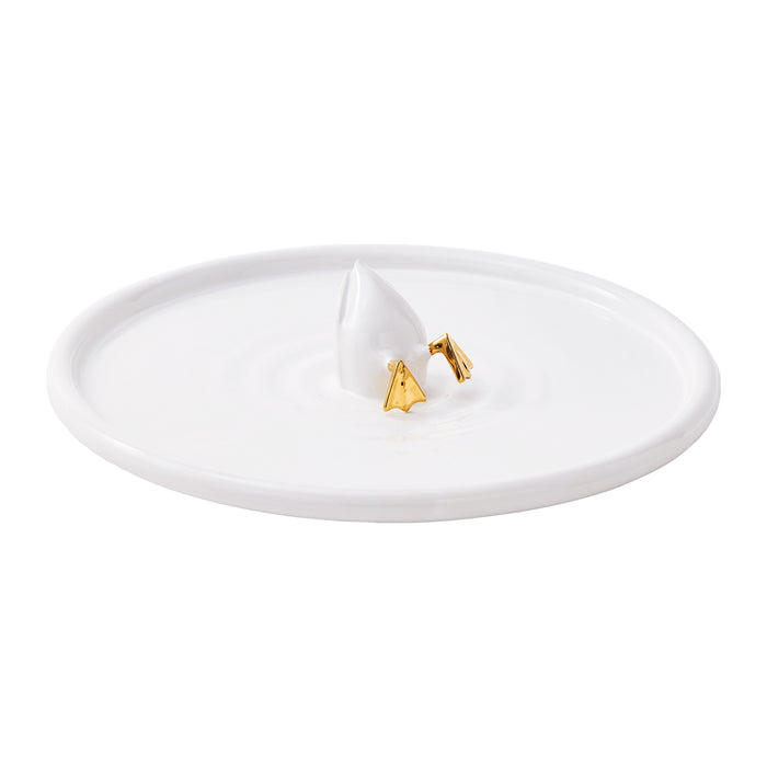 POLSPOTTEN Diving Duck Dienblad Ø 40 cm - Wit