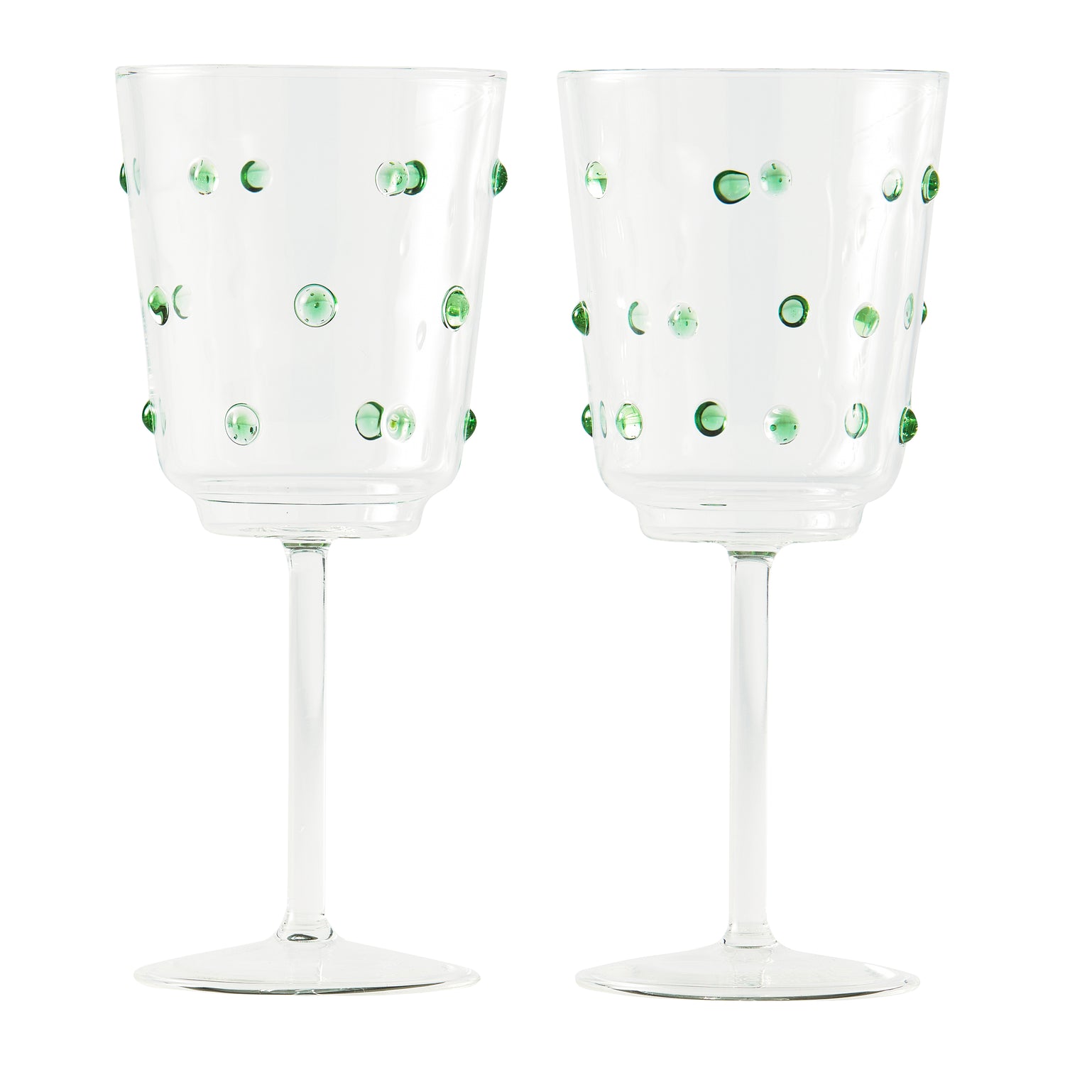 POLSPOTTEN Nob Wijnglazen 2 st. - Olijfgroen