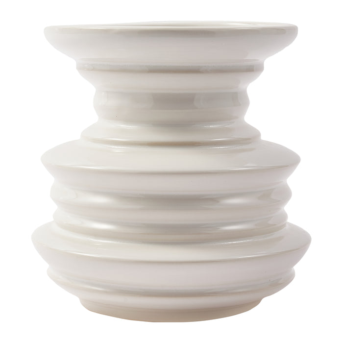 POLSPOTTEN Stacked Plates Vaas - Wit