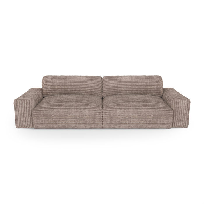 Sofa 4 zits corduroy XXL taupe 240cm