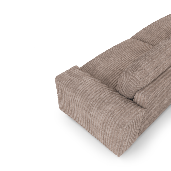 Sofa 4 zits corduroy XXL taupe 240cm