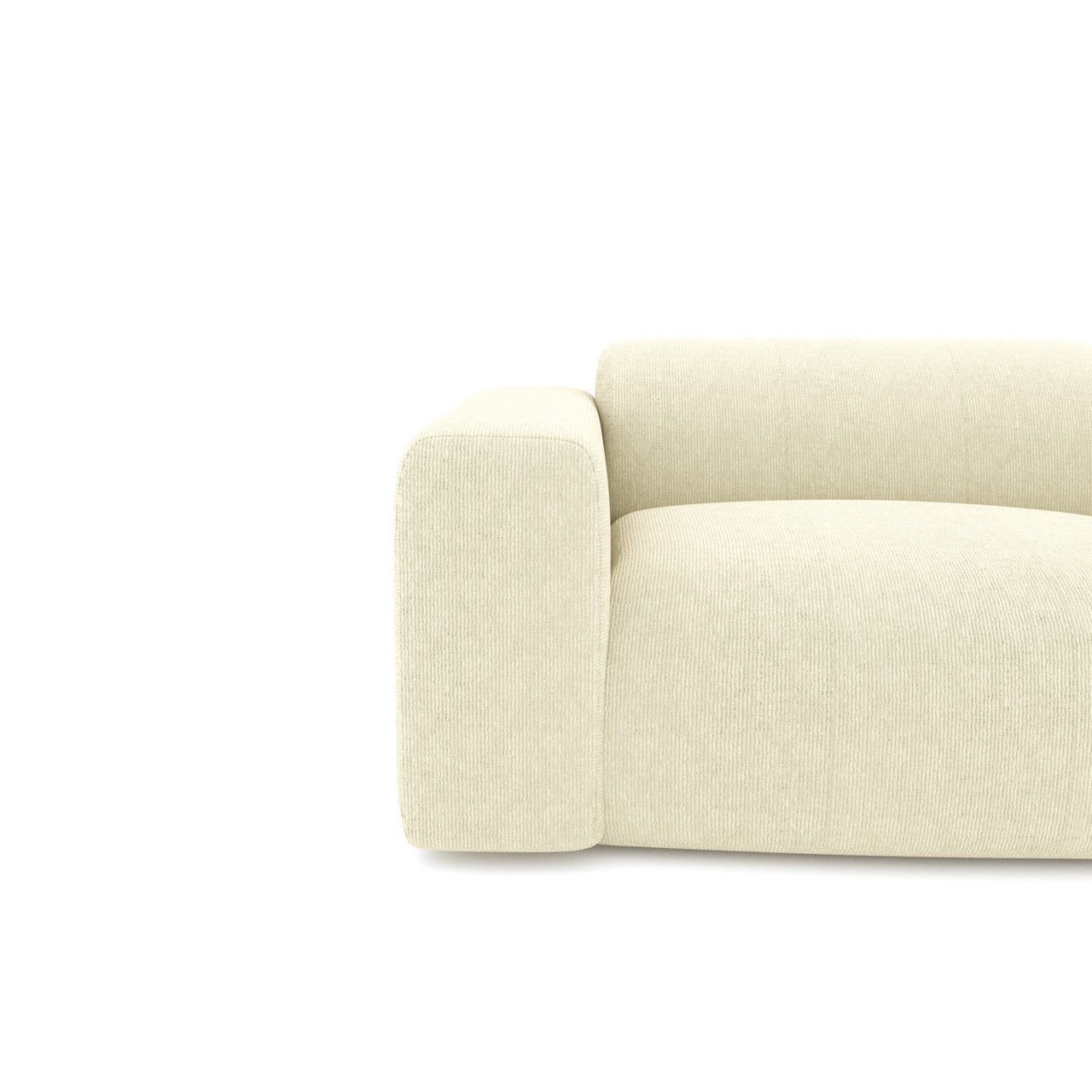 Sofa 4 zits corduroy crème 240cm