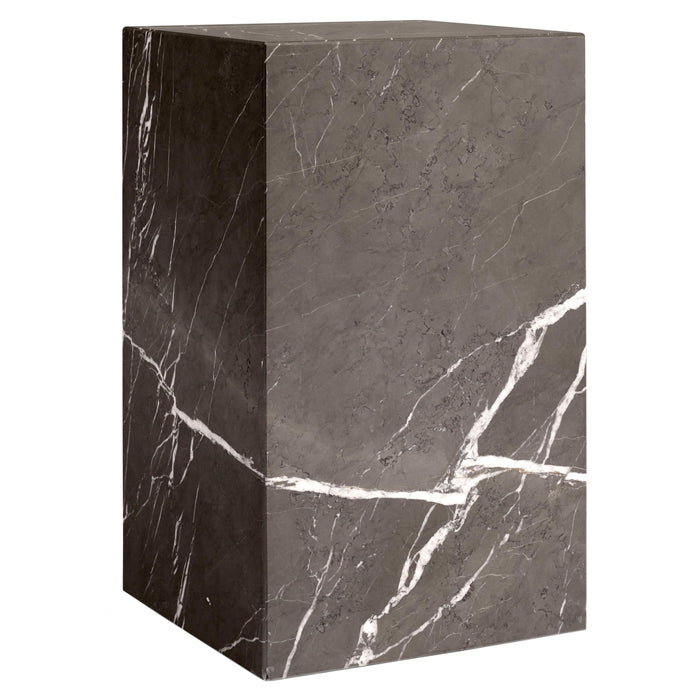 Audo Copenhagen Plinth Tall bijzettafel 30x30 Kendzo marmer grijs