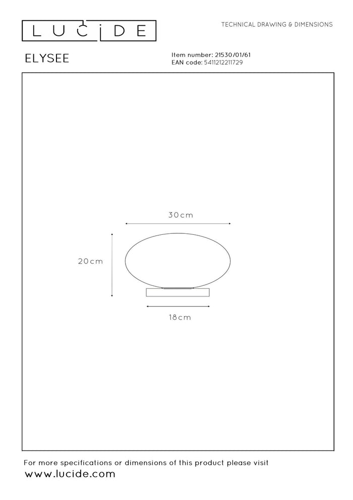 Lucide Premium ELYSEE Tafellamp - Opaal