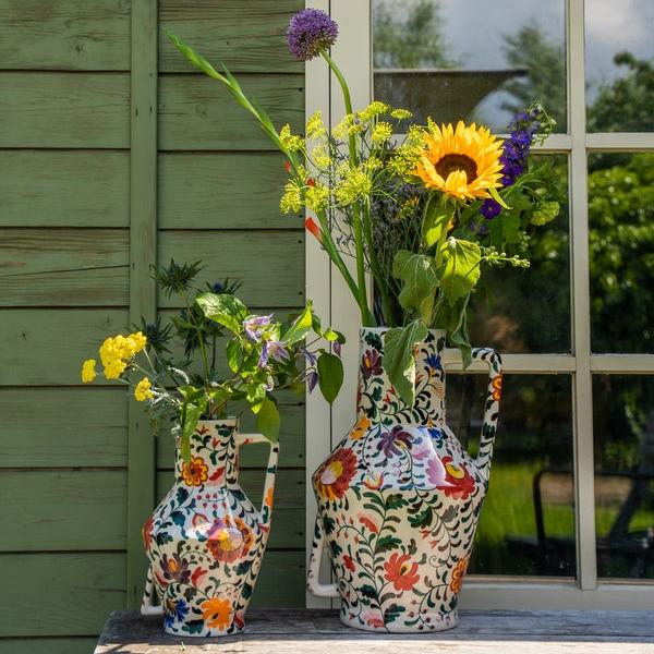 Return to Sender Vaas 30 cm Bed of flowers print handgeschilderd