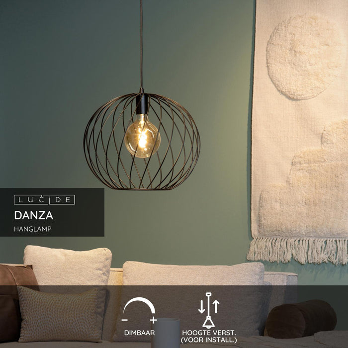 Lucide DANZA Hanglamp - Zwart